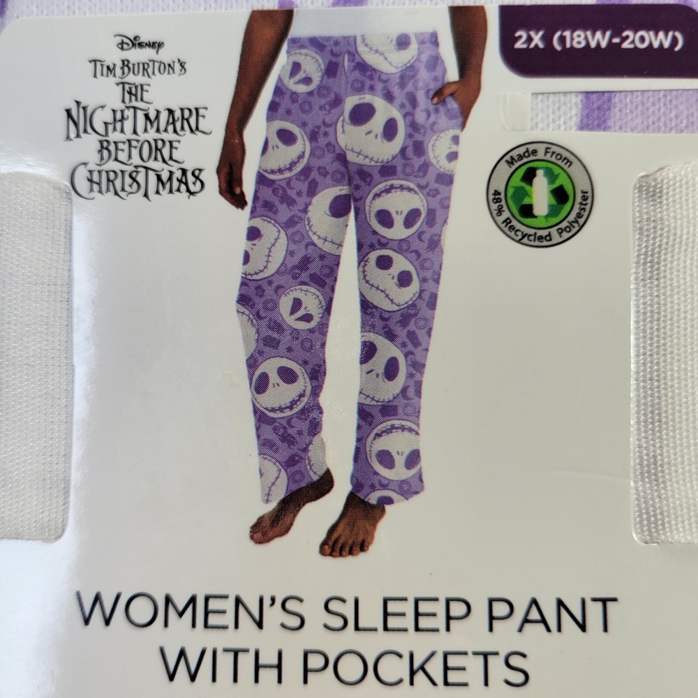 Disney The Nightmare Before Christmas Pajama Pants 2X NWT Halloween PJ'S (18-20)